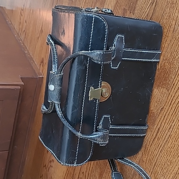 Vintage Black Leather Photographer's Camera/Equipment Bag - Picture 15 of 16